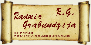 Radmir Grabundžija vizit kartica